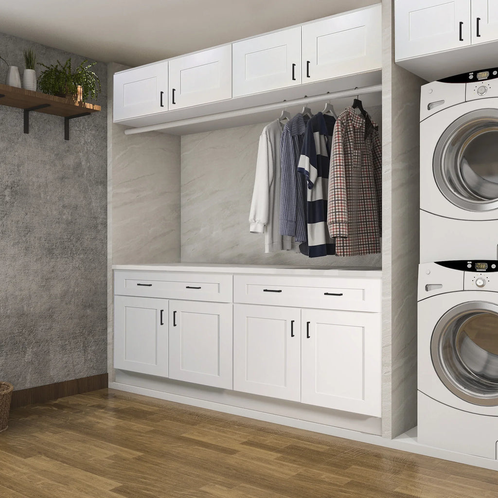 Design House Brookings Solid Wood Ready to Assemble 15"W x 24"H x 12"D Tall Shaker Wall Kitchen Cabinet, White
