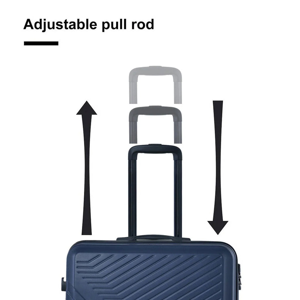 3 Piece Luggage Sets, ABS Lightweight Suitcase(20/24/28), Carry on Hard-Shell Luggage with 2 Hooks, Telescopic Handle, Spinner Wheels and TSA Lock, Yellow