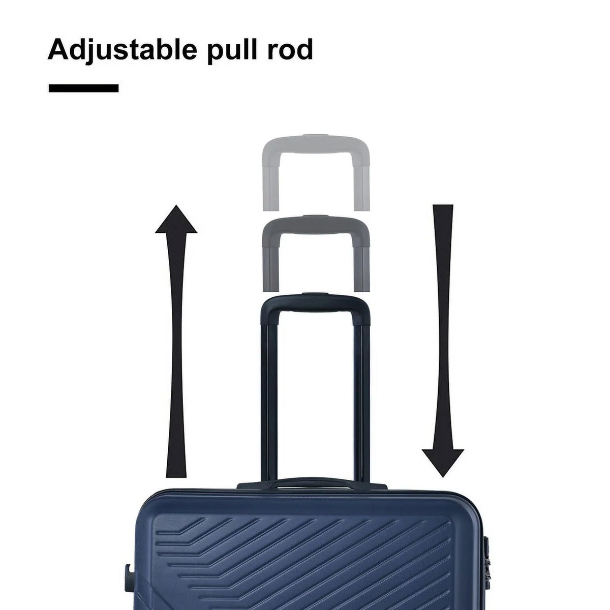 3 Piece Luggage Sets, ABS Lightweight Suitcase(20/24/28), Carry on Hard-Shell Luggage with 2 Hooks, Telescopic Handle, Spinner Wheels and TSA Lock, Yellow