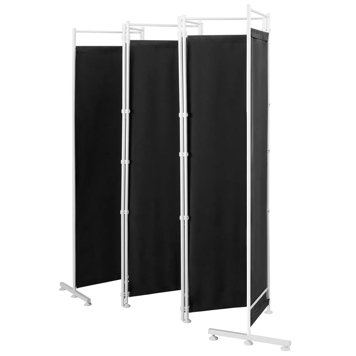 Costway 6-Panel Room Divider Folding Privacy Screen w/Steel Frame Decoration Brown