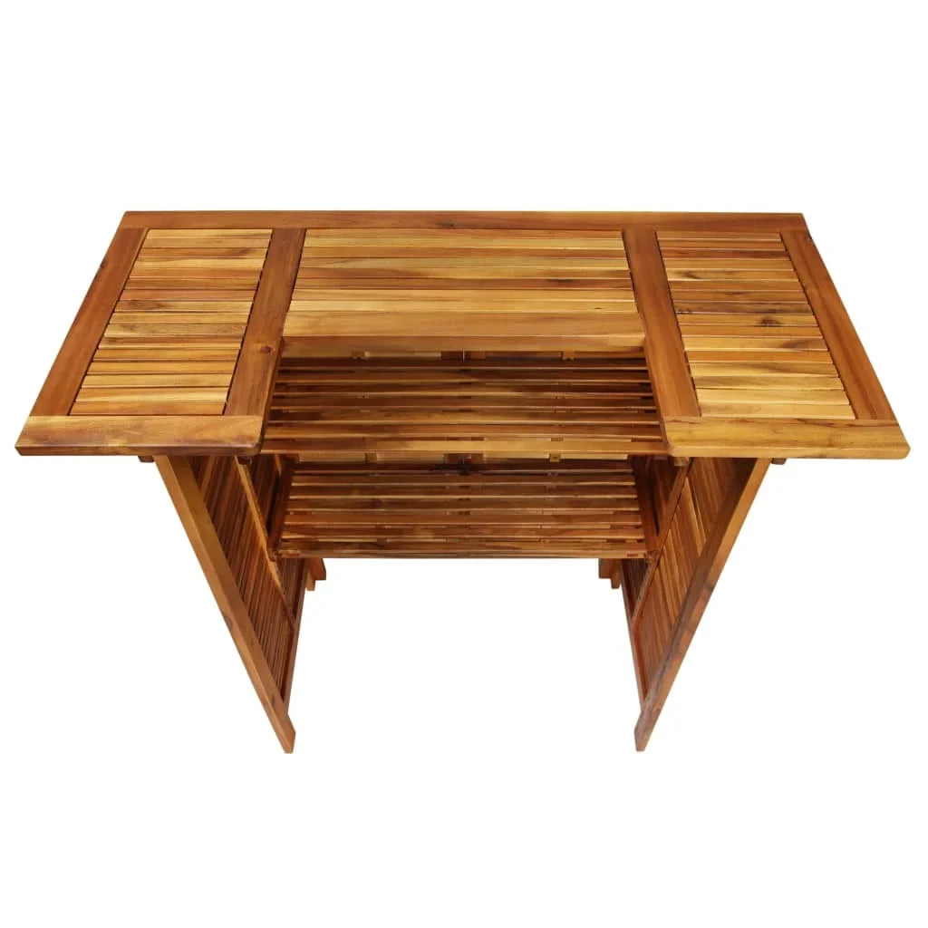 vidaXL 3 Piece Patio Bar Set Solid Wood Acacia