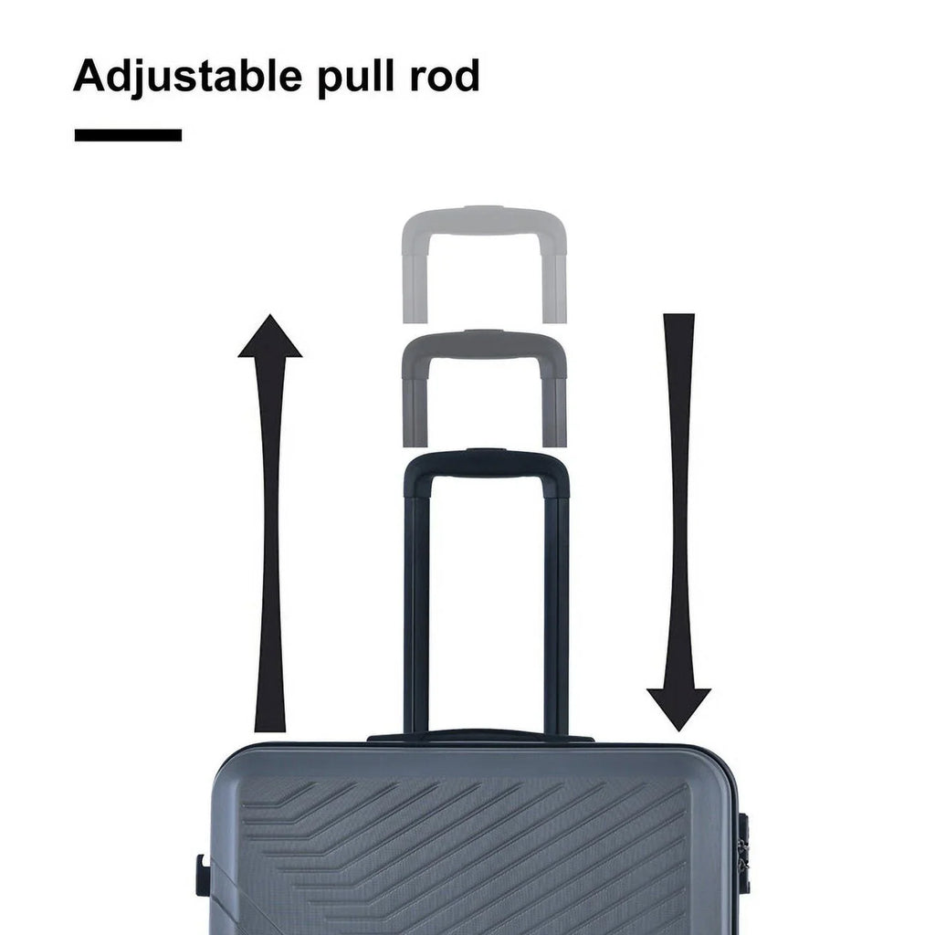 3 Piece Luggage Sets, ABS Lightweight Suitcase(20/24/28), Carry on Hard-Shell Luggage with 2 Hooks, Telescopic Handle, Spinner Wheels and TSA Lock, Yellow