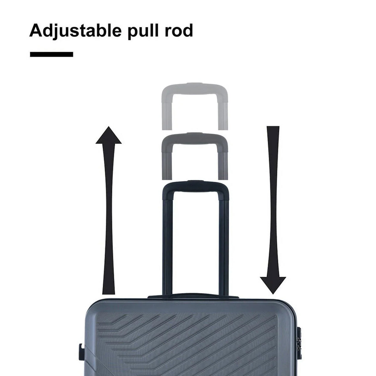 3 Piece Luggage Sets, ABS Lightweight Suitcase(20/24/28), Carry on Hard-Shell Luggage with 2 Hooks, Telescopic Handle, Spinner Wheels and TSA Lock, Yellow