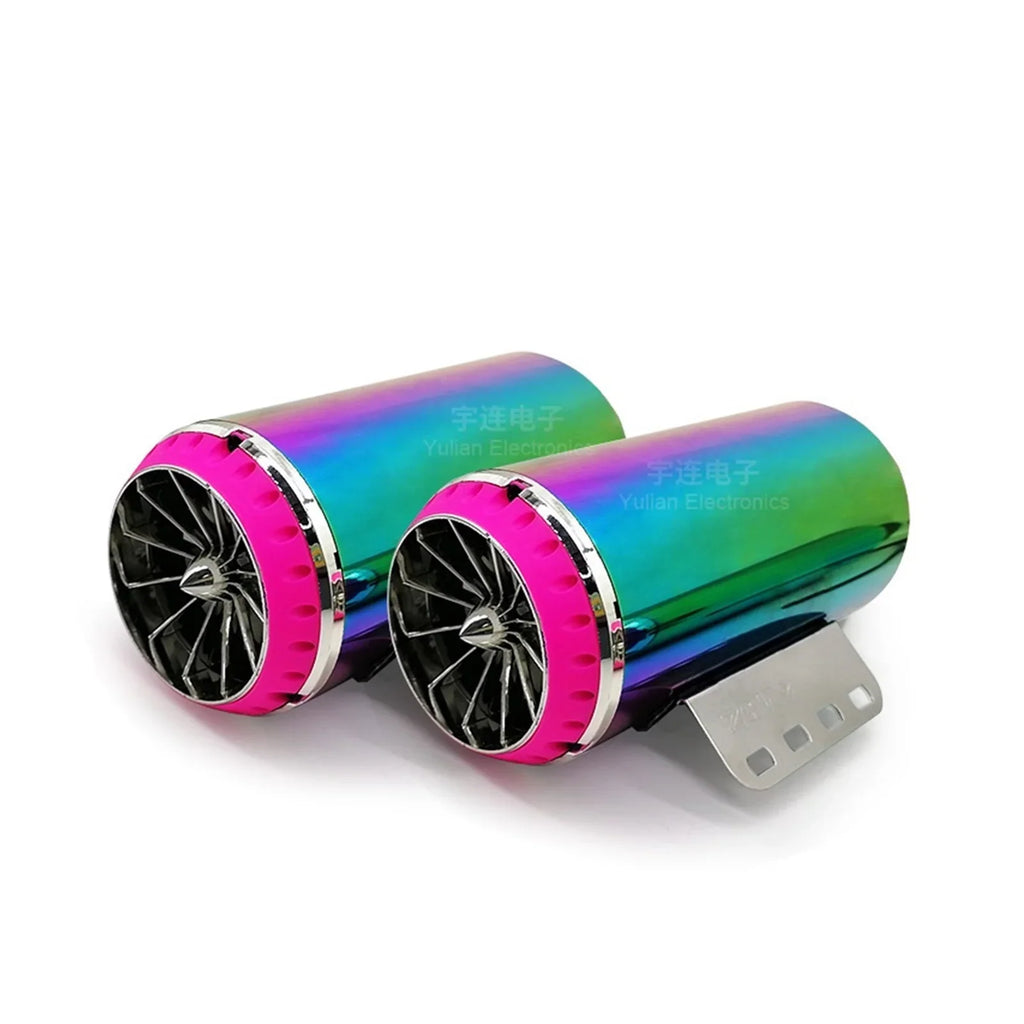 With Simulator Exhaust Pipe Motorcycle Au-dio Battery Car Bluetooth Subwoofer Electric Car Color Plated Speaker,Clear Distortion-Free