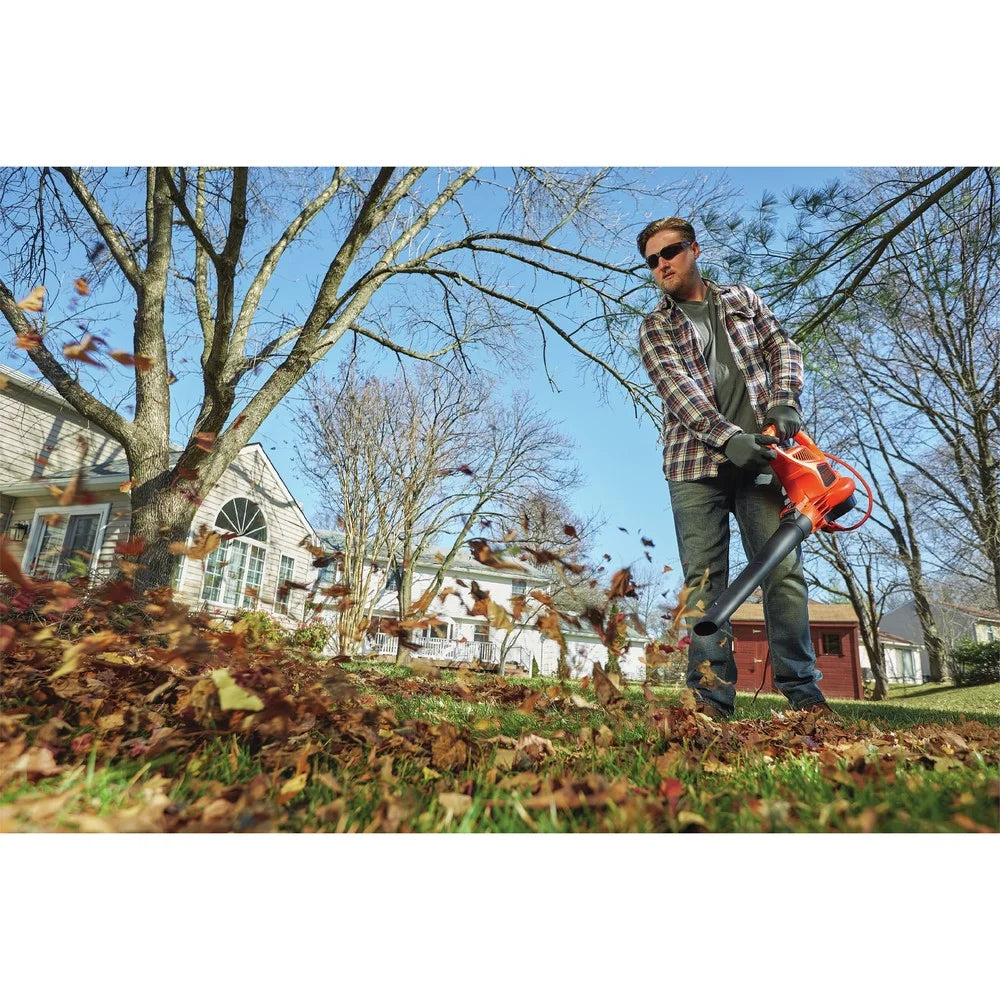 BLACK+DECKER VACPACK 120V/240V 12 Amp Corded 3-in-1 Leaf Blower/Vacuum/Mulcher, (BEBL7000)