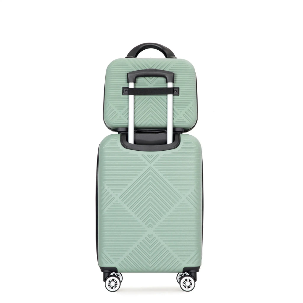 Tripcomp Luggage Sets 4 Piece Suitcase Set (14/20/24/28)Hardside Suitcase with Spinner Wheels Lightweight Carry on Luggage(Black)