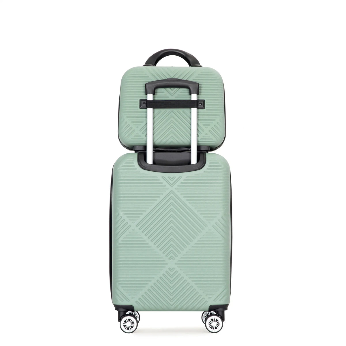 Tripcomp Luggage Sets 4 Piece Suitcase Set (14/20/24/28)Hardside Suitcase with Spinner Wheels Lightweight Carry on Luggage(Black)