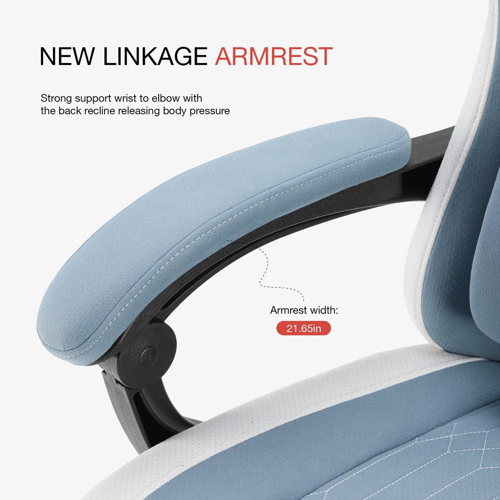 MCQ Ergonomic Swivel Gaming Chair with Headrest Lumbar Support for Home Office, Black and Grey