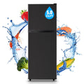 TACOOL Small Refrigerator with Freezer Mini Fridge with Removable Shelves LED Light for Apartment 5.0 Cu.Ft Black