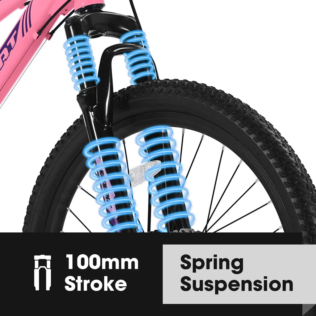 Ecarpat 26 Inch Mountain Bike Adults Womens Mountain Bicycles with Dual Disc Brakes Shimano 21-Speed Full Suspension MTB Bicycles for Outdoor Commuting Exercise, Multi Colors
