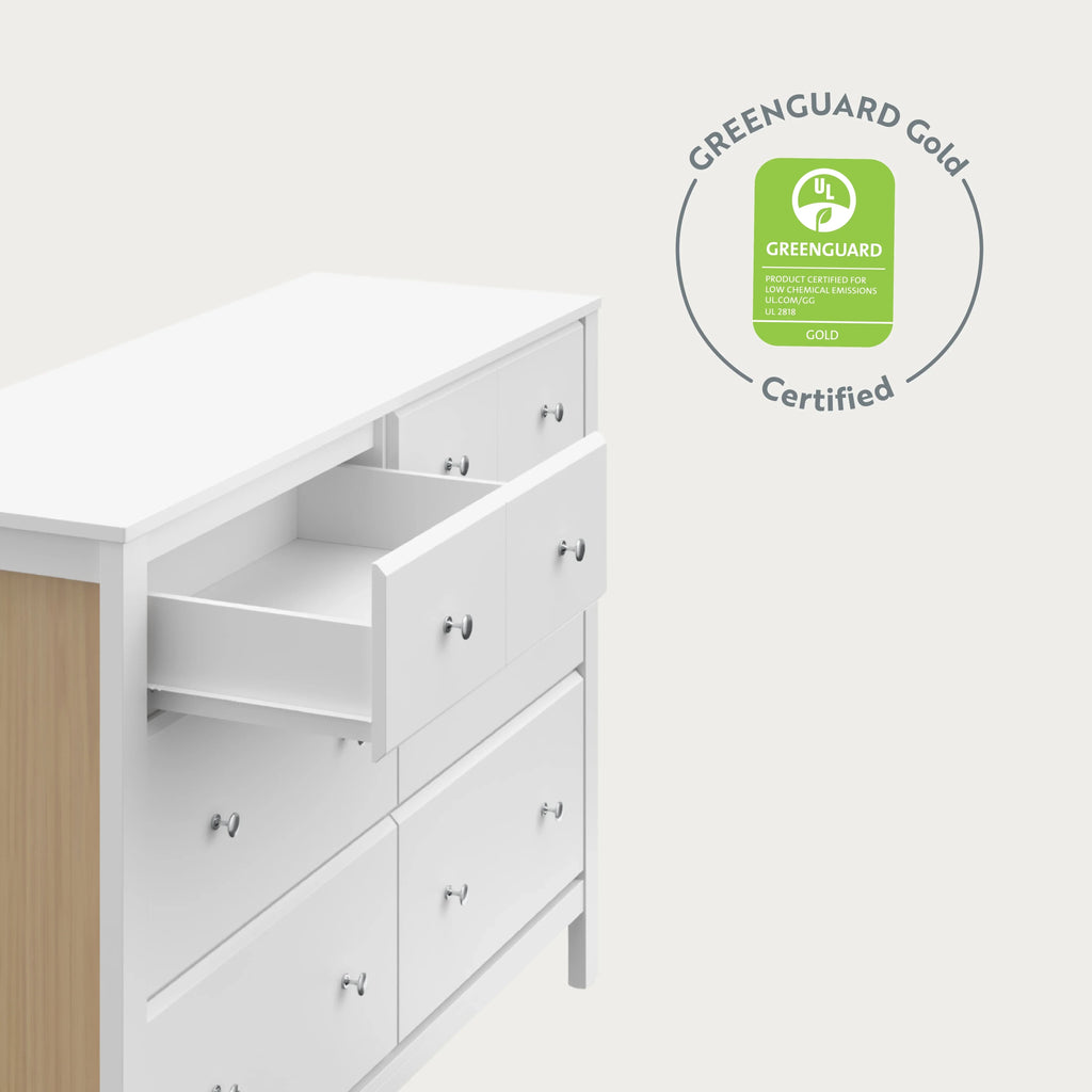 Storkcraft Horizon 6 Drawer Nursery Double Dresser, Driftwood
