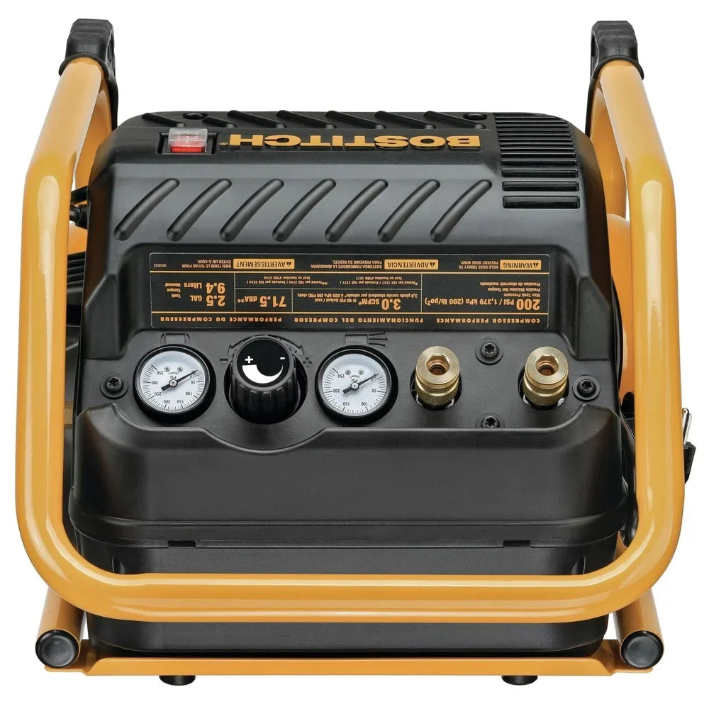 Bostitch BTEC 2.5 Gallon 200 PSI Quiet Portable Electric Trim Air Compressor