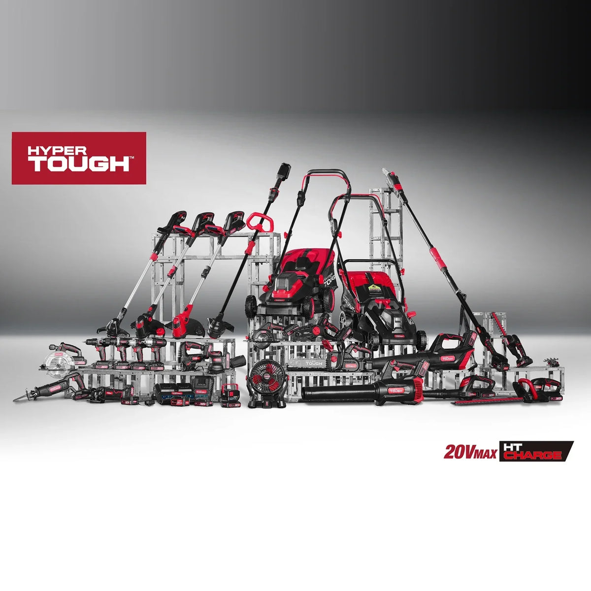 Hyper Tough 20V 4.0Ah Battery Powered 12in Brushless Chainsaw, HT22-401-03-03