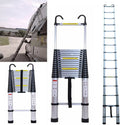 Jupiter Multi-Purpose Telescoping Extension Ladder with 2 Detachable Hooks, 20 ft, Aluminum Silver