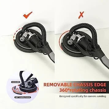 Danolapsi Drywall Sander,750W Electric Drywall Sander 7 Variable Speed 900-1800 RPM Sander with LED Light,Extendable Handle,Dust Hose,14 Pcs Sanding discs,Storage Bag