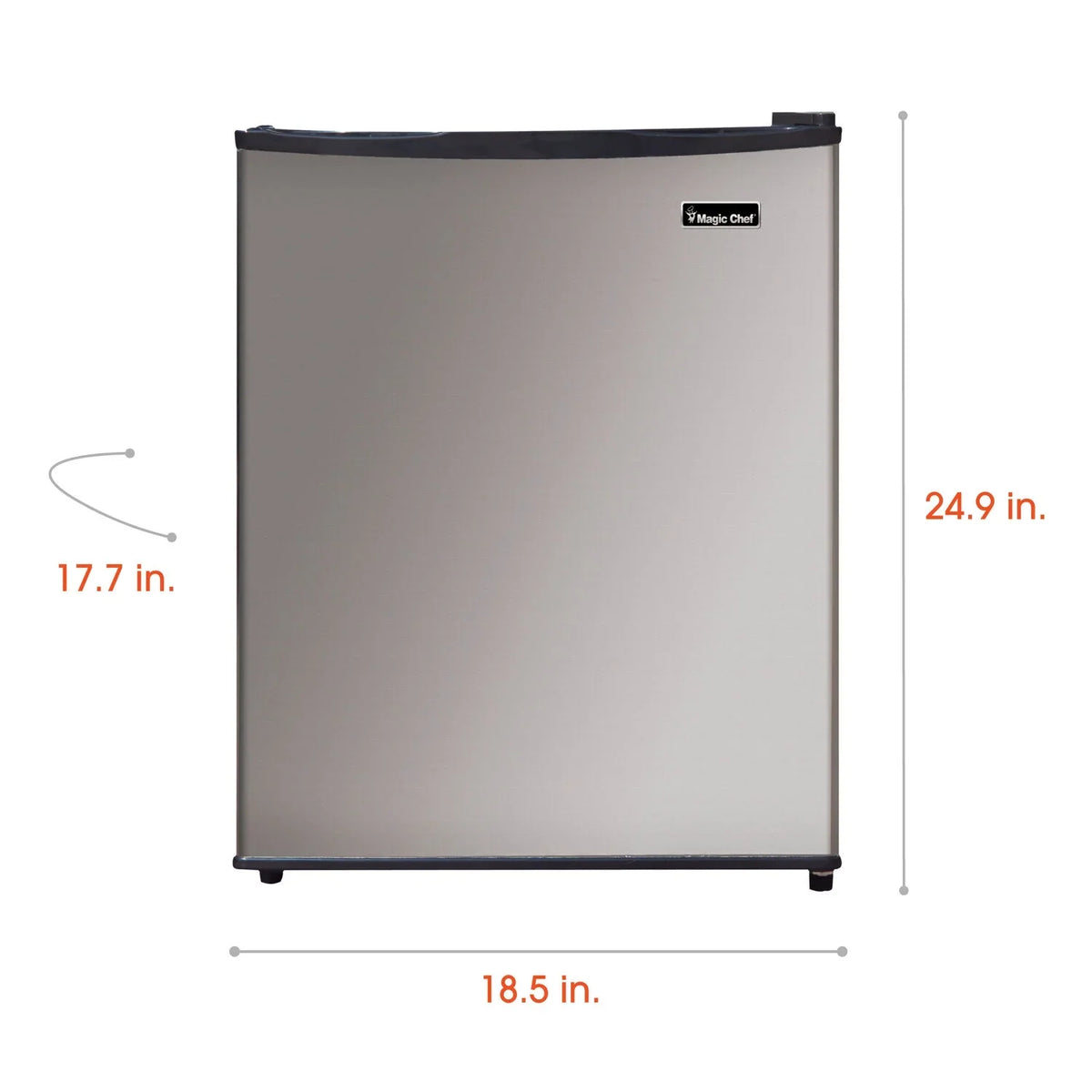 Magic Chef New 17.3 inch Width 1.7 Cu. ft. Compact Refrigerator with Single Door Color in Black