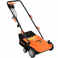 GVN 13 Inch 12 Amp Electric Scarifier with Collection Bag and Removable Blades-Orange