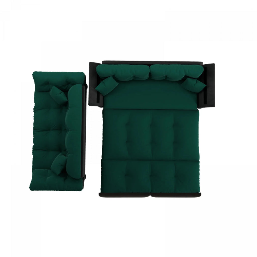 66" Queen Pull Out Sofa Bed, 3-in-1 Convertible Sleeper Sofa with Side Storage,Multi-Functional Velvet Loveseat Bed for Living Room,Bedroom