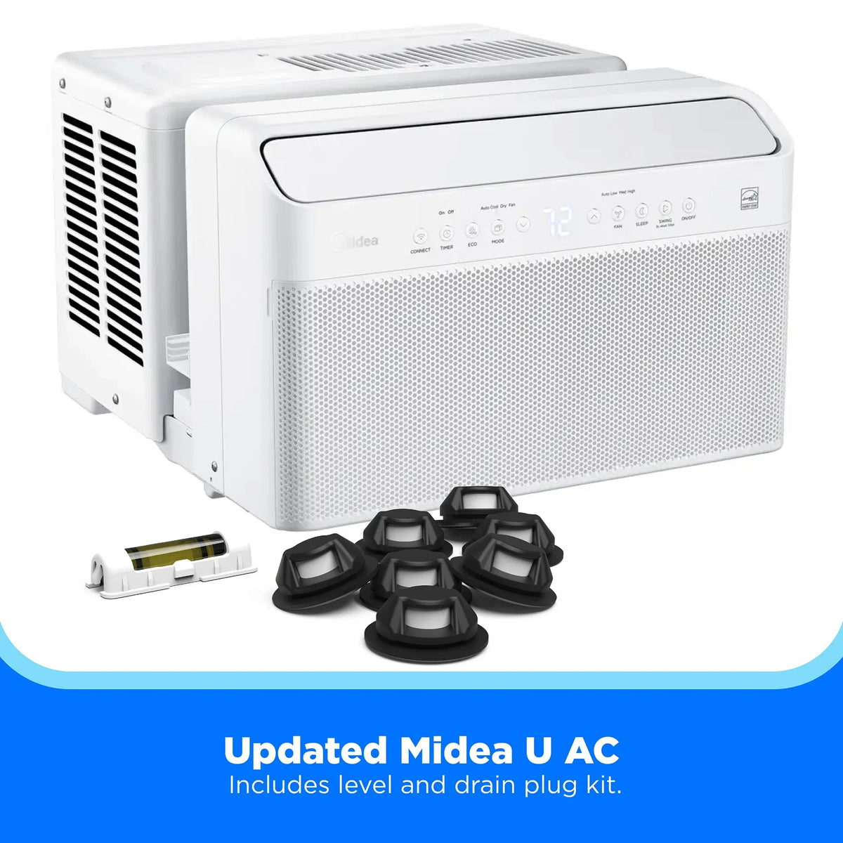 Midea 8,000 BTU Smart Inverter U-Shaped Window Air Conditioner, MAW08W1QWT-T, Updated