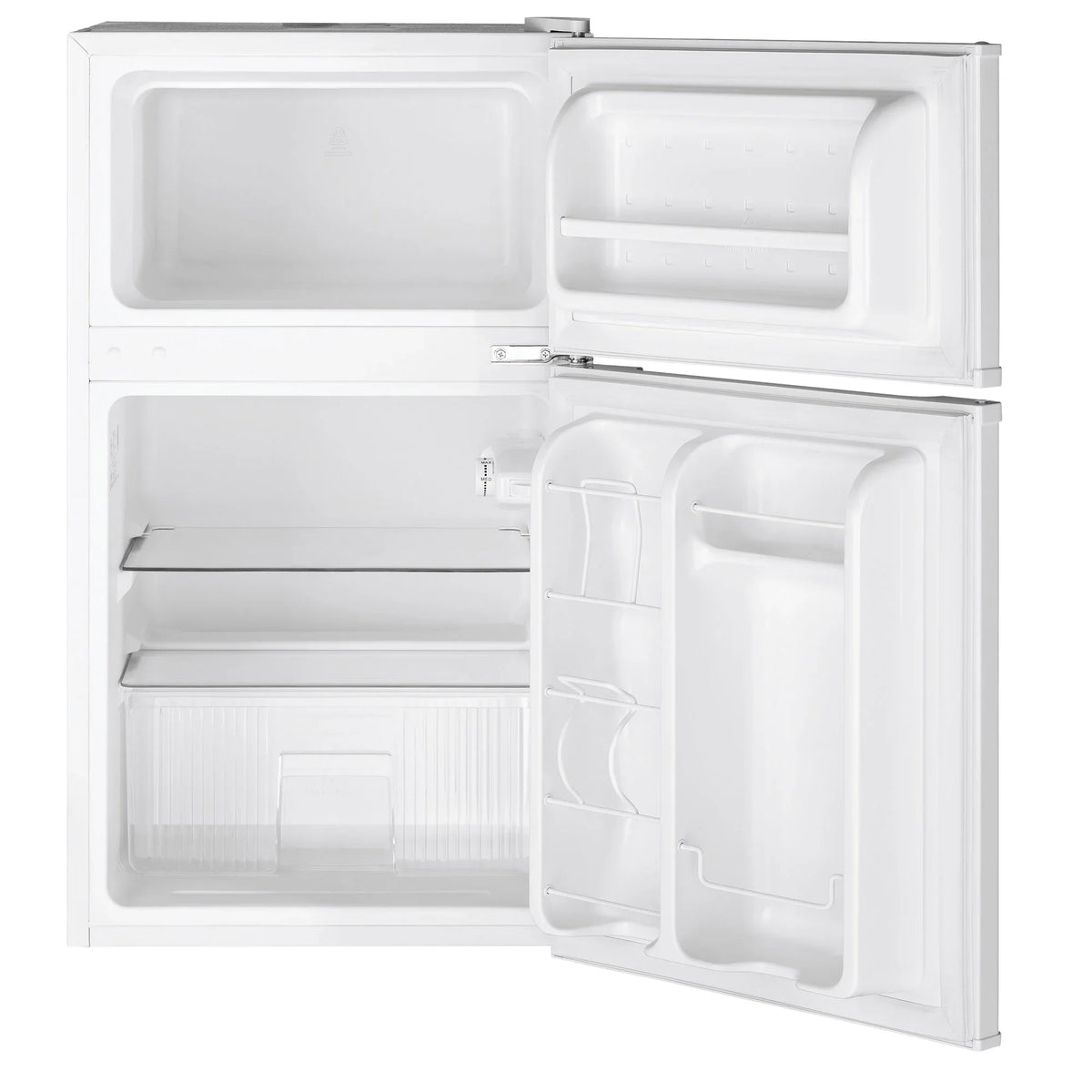 GE Appliances 3.1 Cu. Ft. Freestanding Double Door Compact Refrigerator, Steel