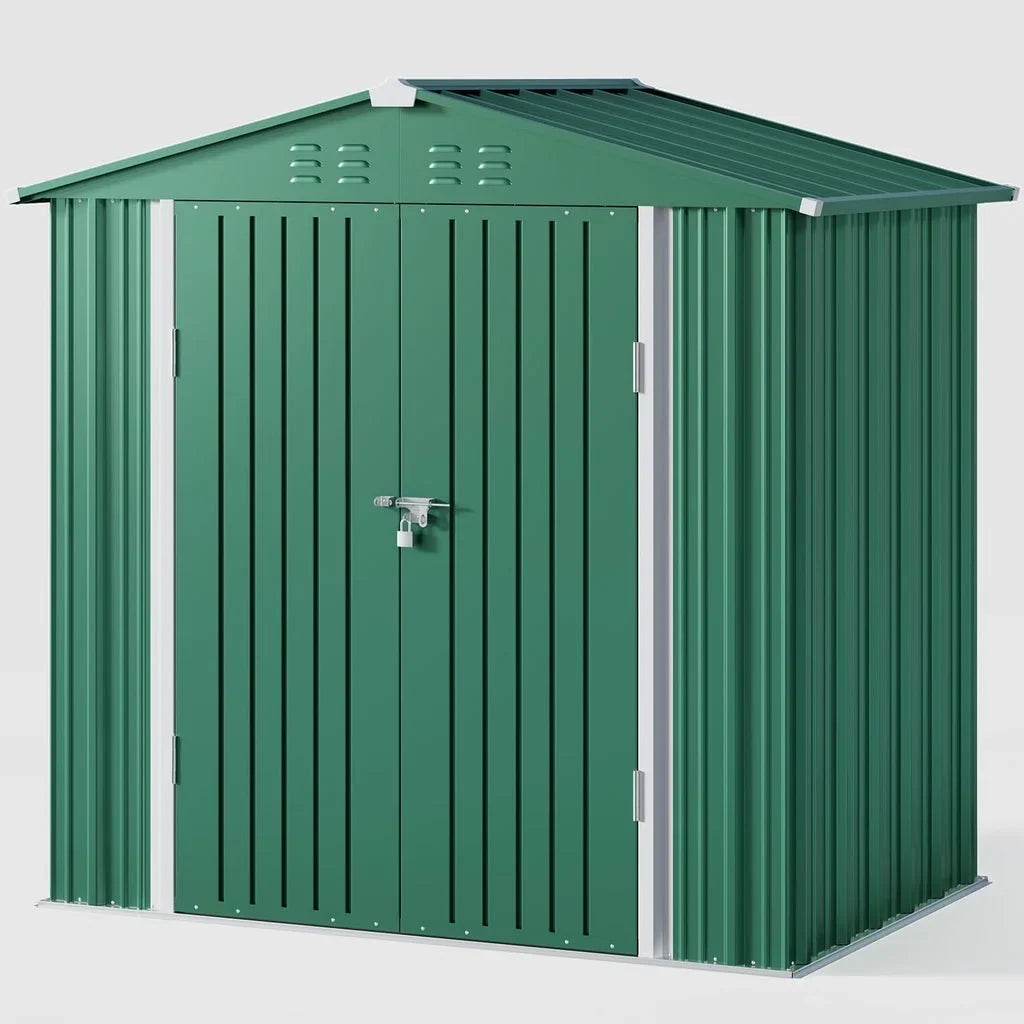 6' x 4' Outdoor Storage Shed on Sale, Aiho Shed & Outdoor Storage Clearance, Metal Storage Shed for Outside, Backyard, Garden & Patio - Dark Gray