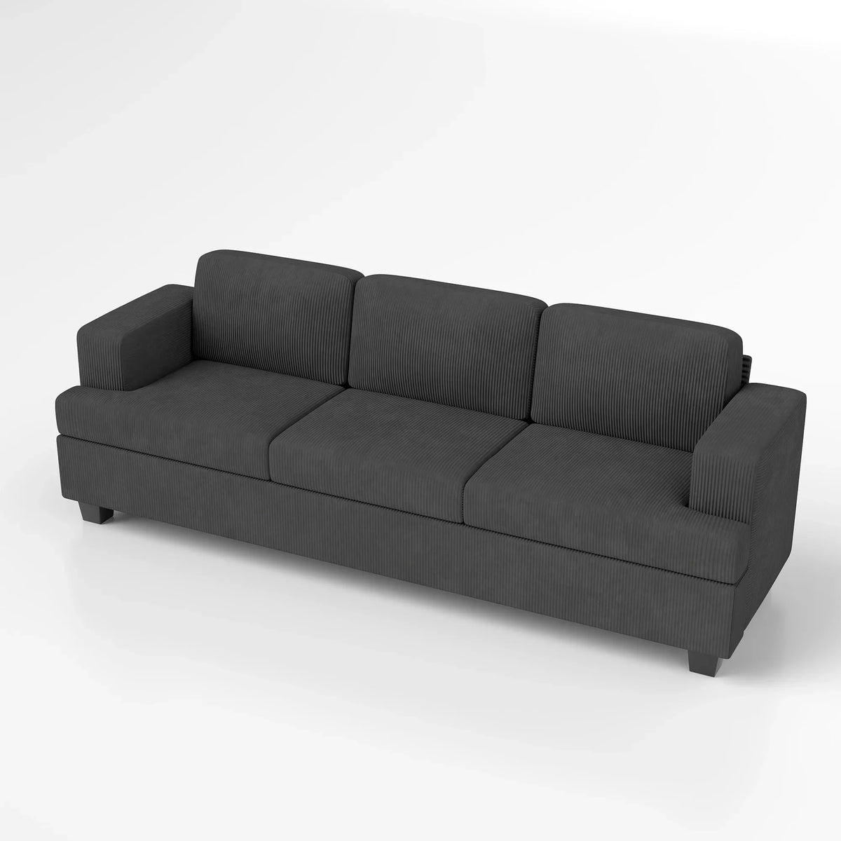 LUMIHO 89" Modern Corduroy Sofa,3 Seater Couches for Living Room, Bedroom,with Deep Seat,beige