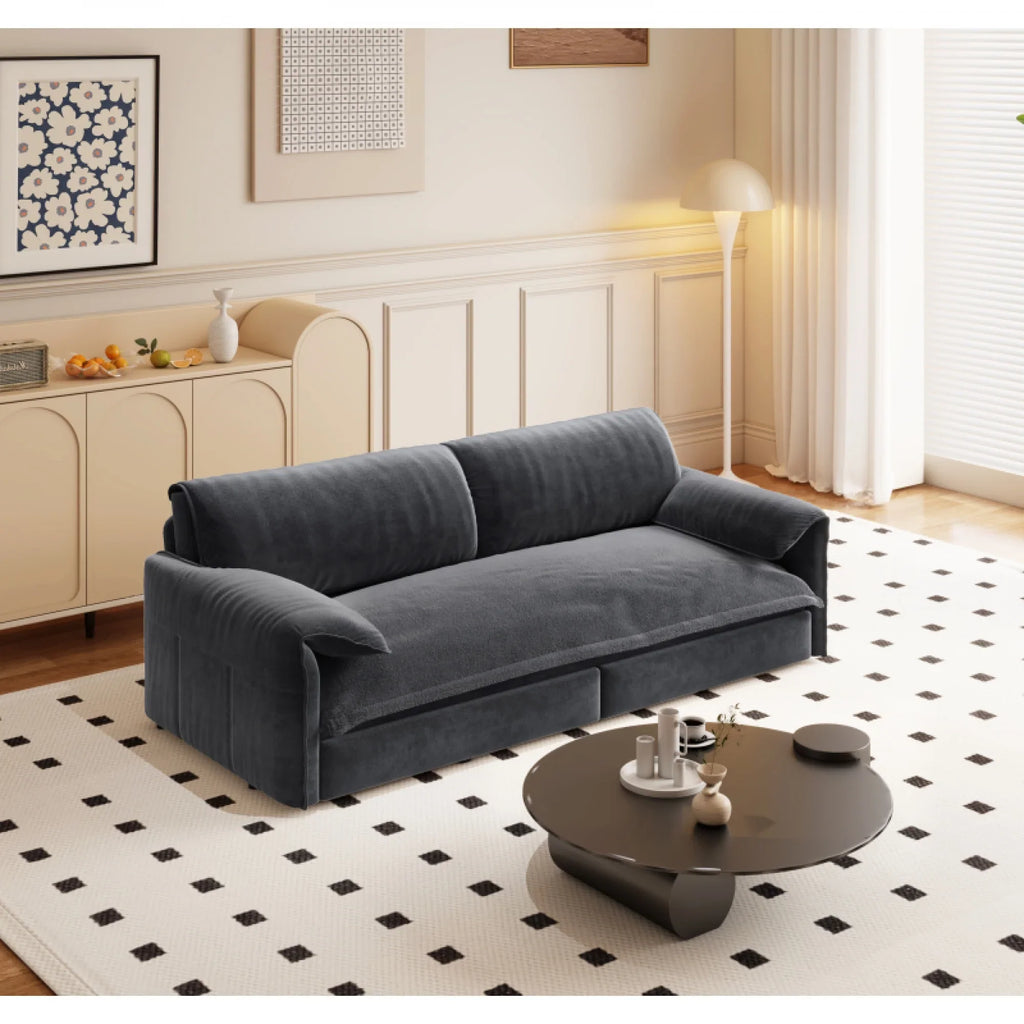 66" Queen Pull Out Sofa Bed, 3-in-1 Convertible Sleeper Sofa with Side Storage,Multi-Functional Velvet Loveseat Bed for Living Room,Bedroom