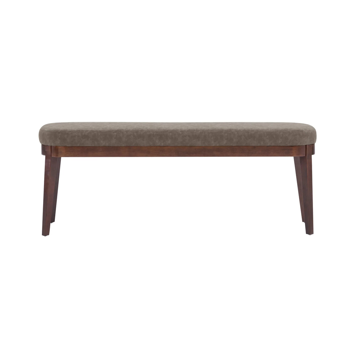 Eleanor Mid-century Upholstered Dining Bench, Entryway Bench with Solid Wood Frame, Beige