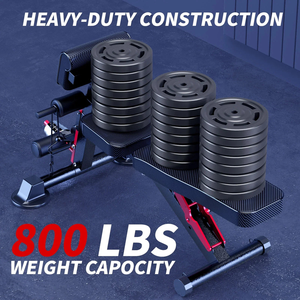 K Kingkang Adjustable Weight Bench Utility Workout Bench for Home Gym,Foldable Incline Decline Benches for Full Body Workout 780LB