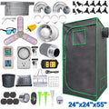 iMeshbean Upgraded 24"x24"x55" Complete Grow Tent Kit w/LED Full Spectrum Grow Light+Ventilation Inline Fan+Carbon Filter+Timer+Thermostat
