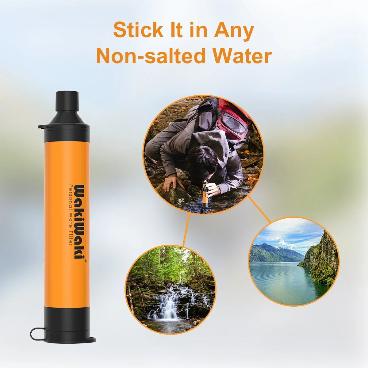 Water Filter Outdoor/Survival Camping Straw,Portable Water Filter 5000L,20pcs