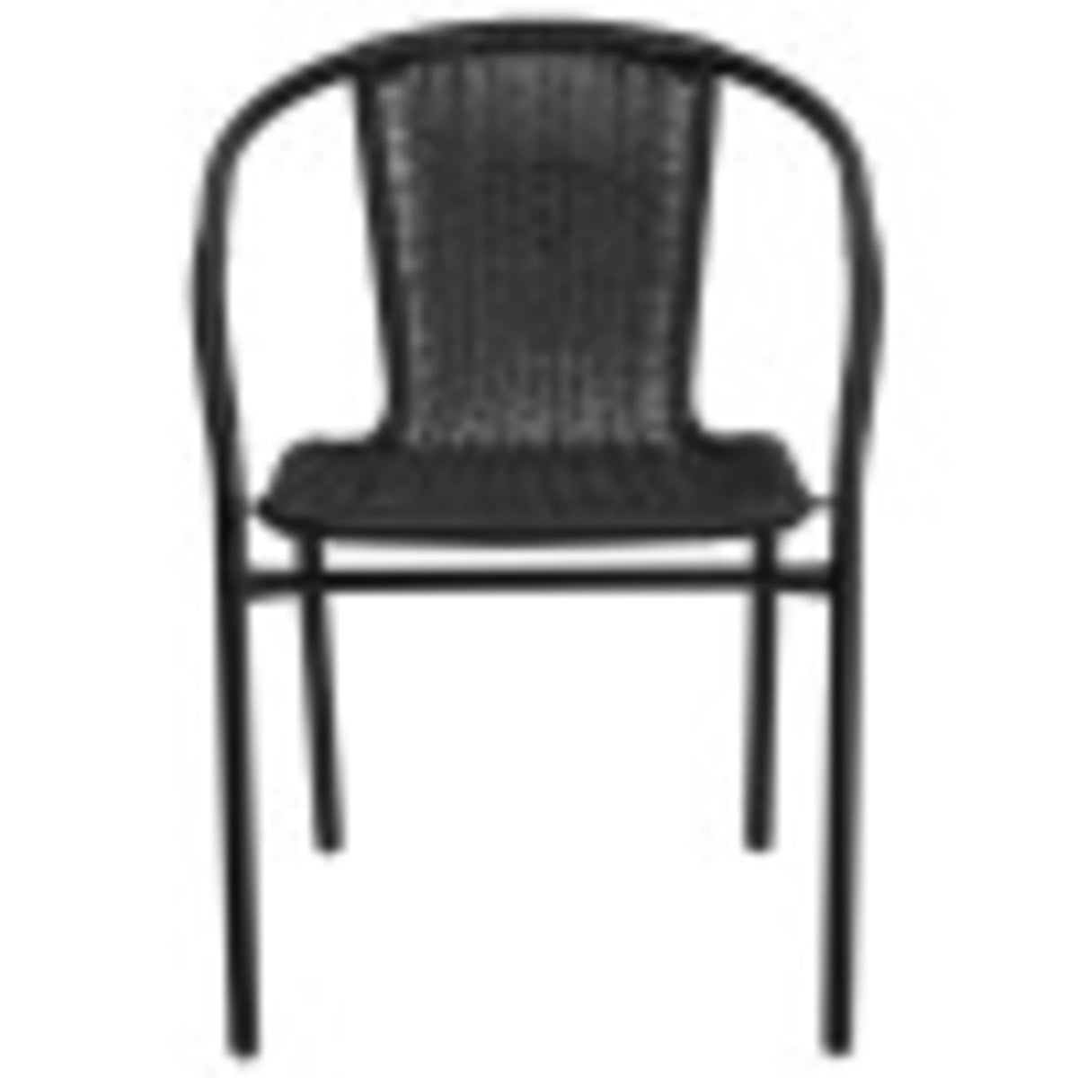 Flash Furniture Lila Indoor/Outdoor Stacking Rattan Patio Chairs, Set of 2, Beige