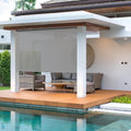 Royalcraft 6'x8' Cordless Outdoor Roller Sun Shade, Waterproof Patio Sunshade Blind for Gazebo, Gray