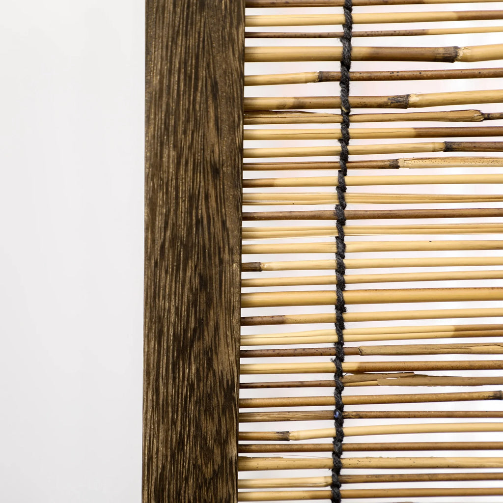 HOMCOM Woven 4 Panel Room Divider, 5.5' Tall Folding Privacy Screen, Brown