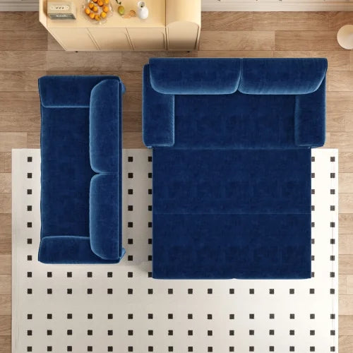 66" Queen Pull Out Sofa Bed, 3-in-1 Convertible Sleeper Sofa with Side Storage,Multi-Functional Velvet Loveseat Bed for Living Room,Bedroom