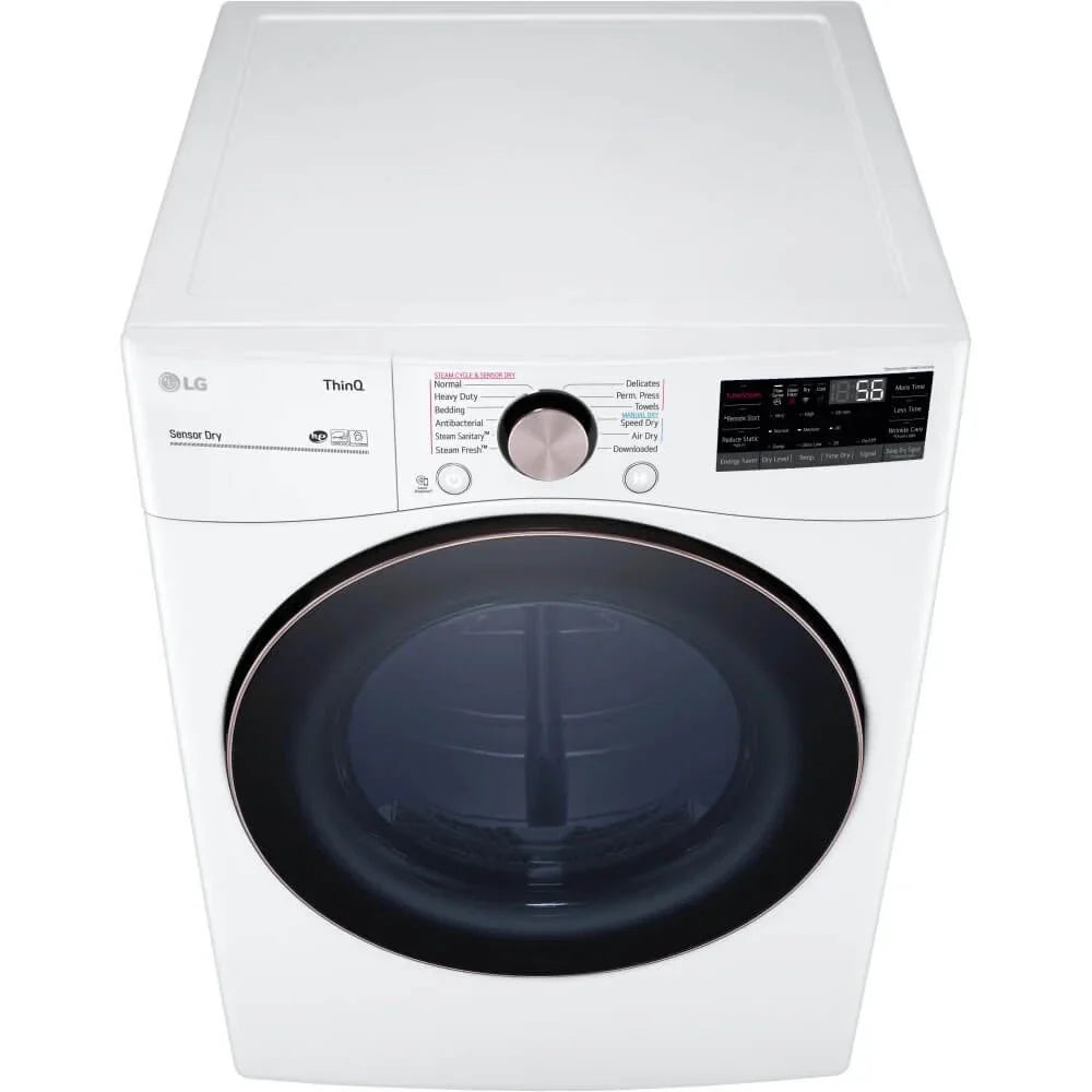 LG DLEX4000W 7.4 Cu. Ft. Ultra Large Capacity Smart wi-fi Enabled Front Load Electric Dryer with TurboSteam and