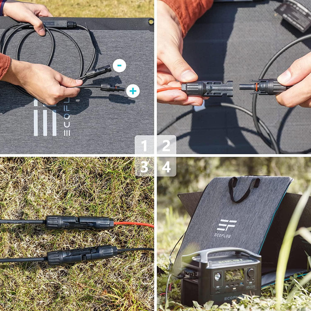 EF EcoFlow 60W Portable Solar Panel for Power Station. Foldable Solar Charger with Adjustable Kickstand. Waterproof IP67 for Outdoor Camping.RV.off Grid System
