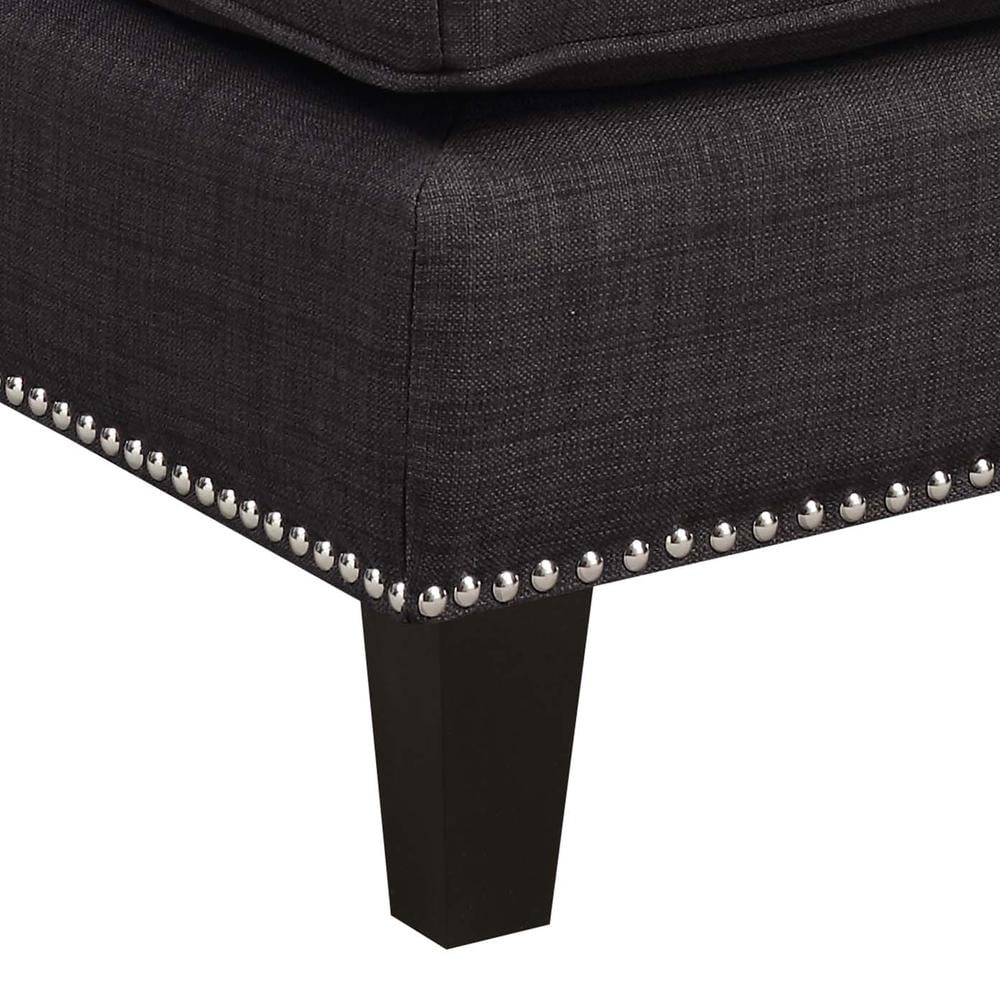 Picket House Emery Ottoman Heirloom Charcoal