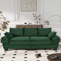 NYBOPAVIS 85.4" Corduroy Sofa, Oversized Loveseat Sofa Couch for Living Room Green