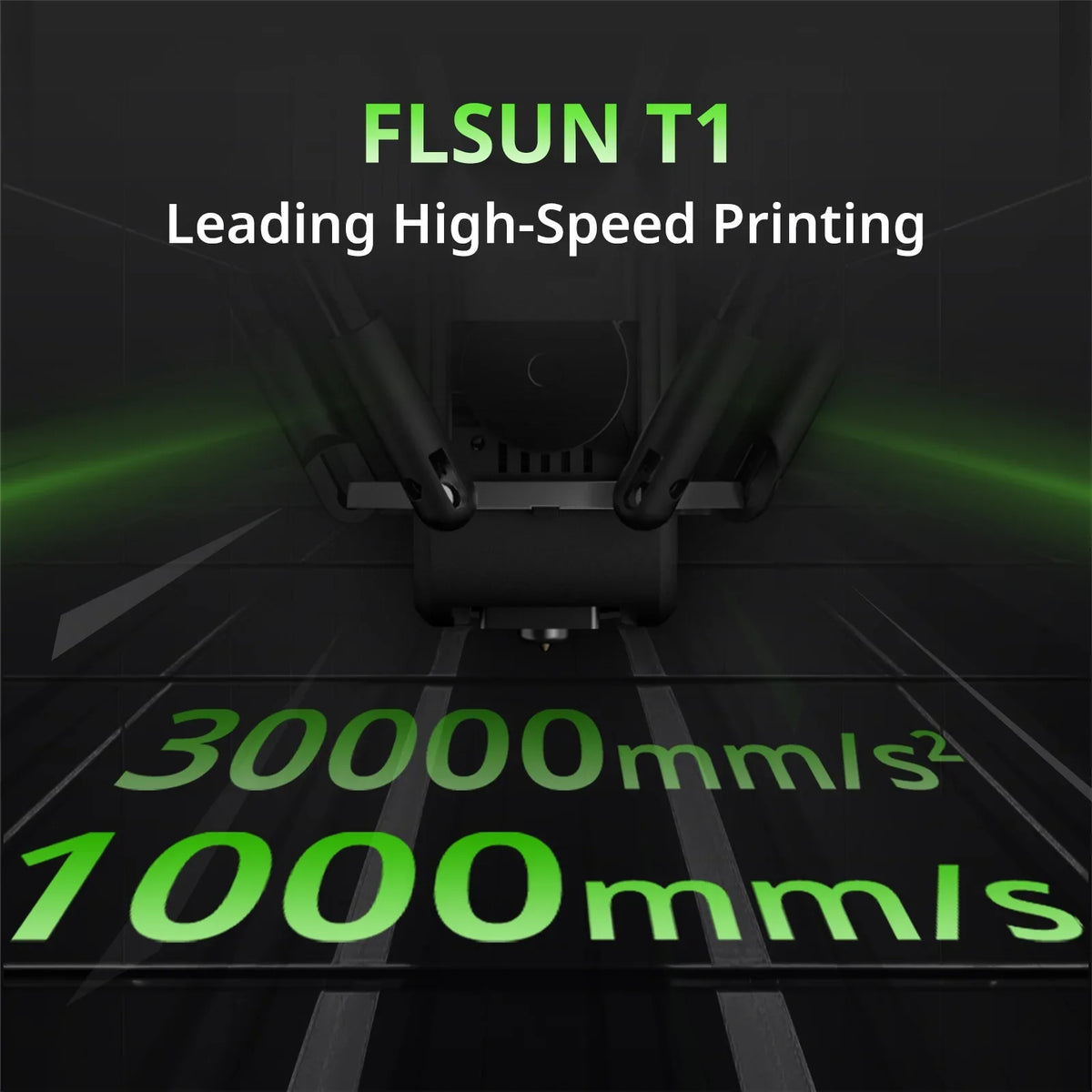 FLSUN T1 Delta 3D Printer - 1000mm/s Ultra-Fast Printing,30,000mm/s2 Acceleration, 300" C Nozzle FDM 3D Printers with Fully Auto Leveling, 50" Enclosed Chamber
