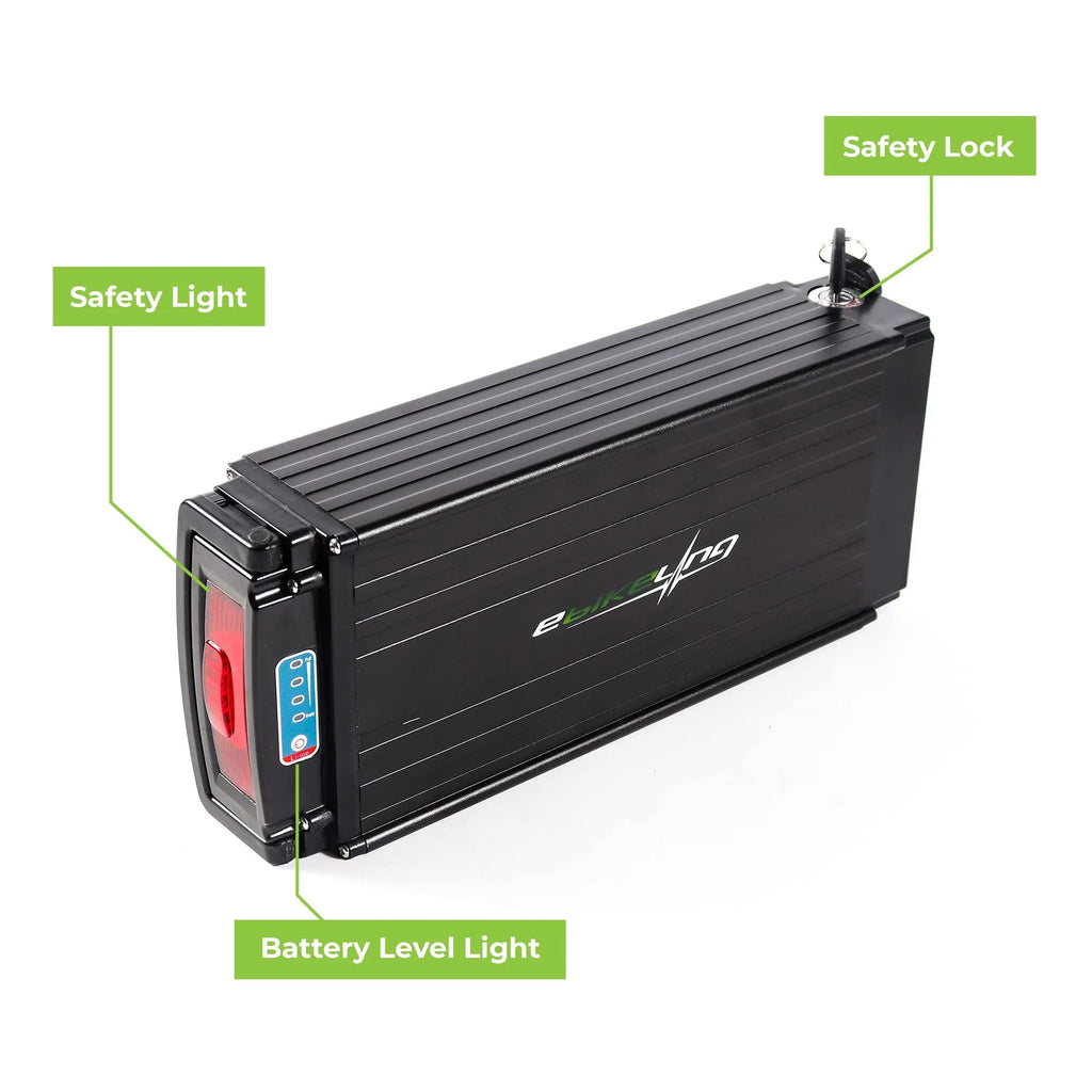 ebikeling 48V 19.2AH Rear-Rack - Electric Bicycle ebike Mountain Bike Lithium ion Rechargeable Battery Pack, Perfect Power Solution for Enhanced Performance and Longevity