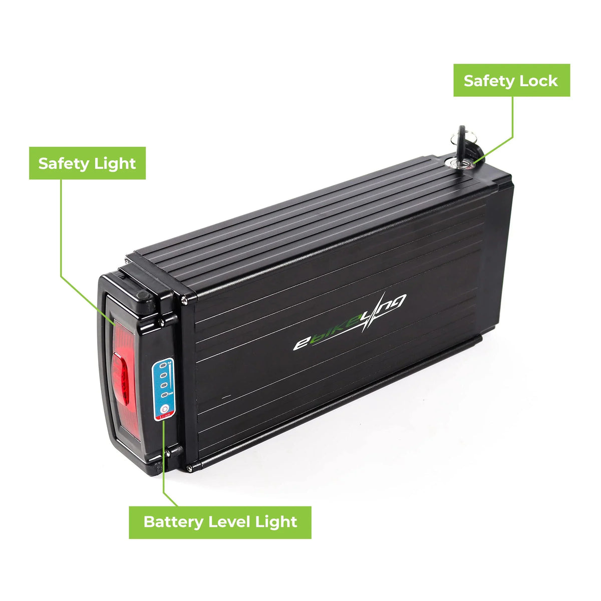 ebikeling 48V 19.2AH Rear-Rack - Electric Bicycle ebike Mountain Bike Lithium ion Rechargeable Battery Pack, Perfect Power Solution for Enhanced Performance and Longevity