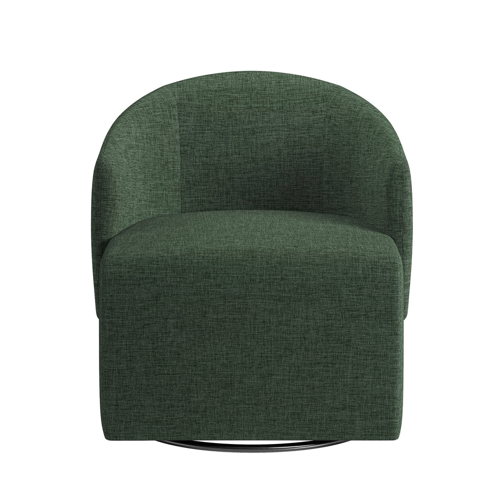 BELLEZE Swivel Accent Chair, Modern Upholstered Swivel Armchair 360 Degree Barrel Chair Comfy Corner Chair for Living Room Bedroom [Set of 2] - Malta (Light Grey)