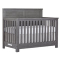 Evolur Belmar Flat 5-in-1 Convertible Crib. Rustic Grey
