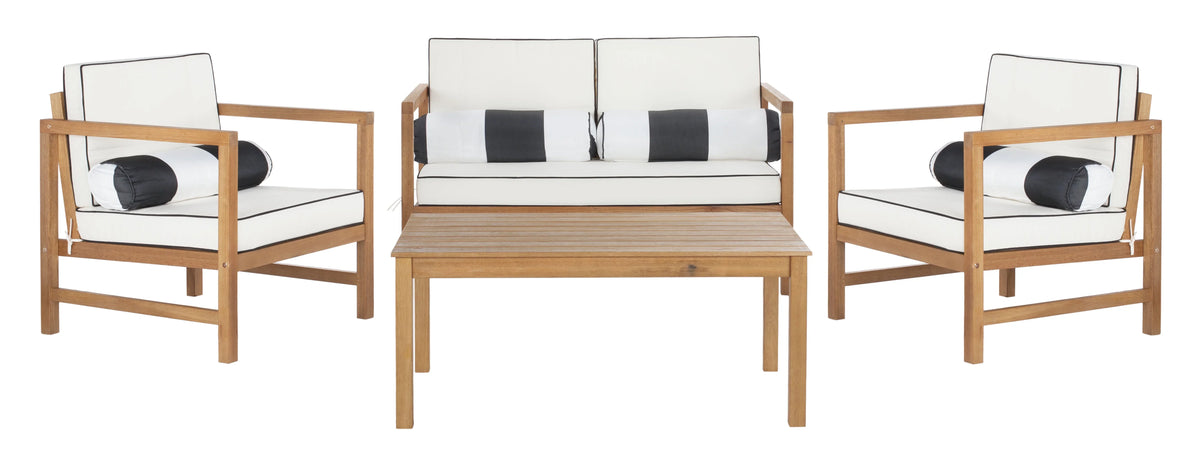 Safavieh Montez 4 Piece Outdoor Set with Accent Pillows