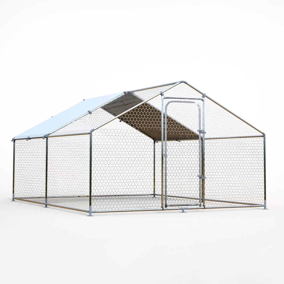 Large Metal Chicken Coop Chicken Run,Chicken Pen with Water-Resident and Anti-UV Cover,Duck Rabbit House Outdoor(10" W x 13" L x 6.5" H)