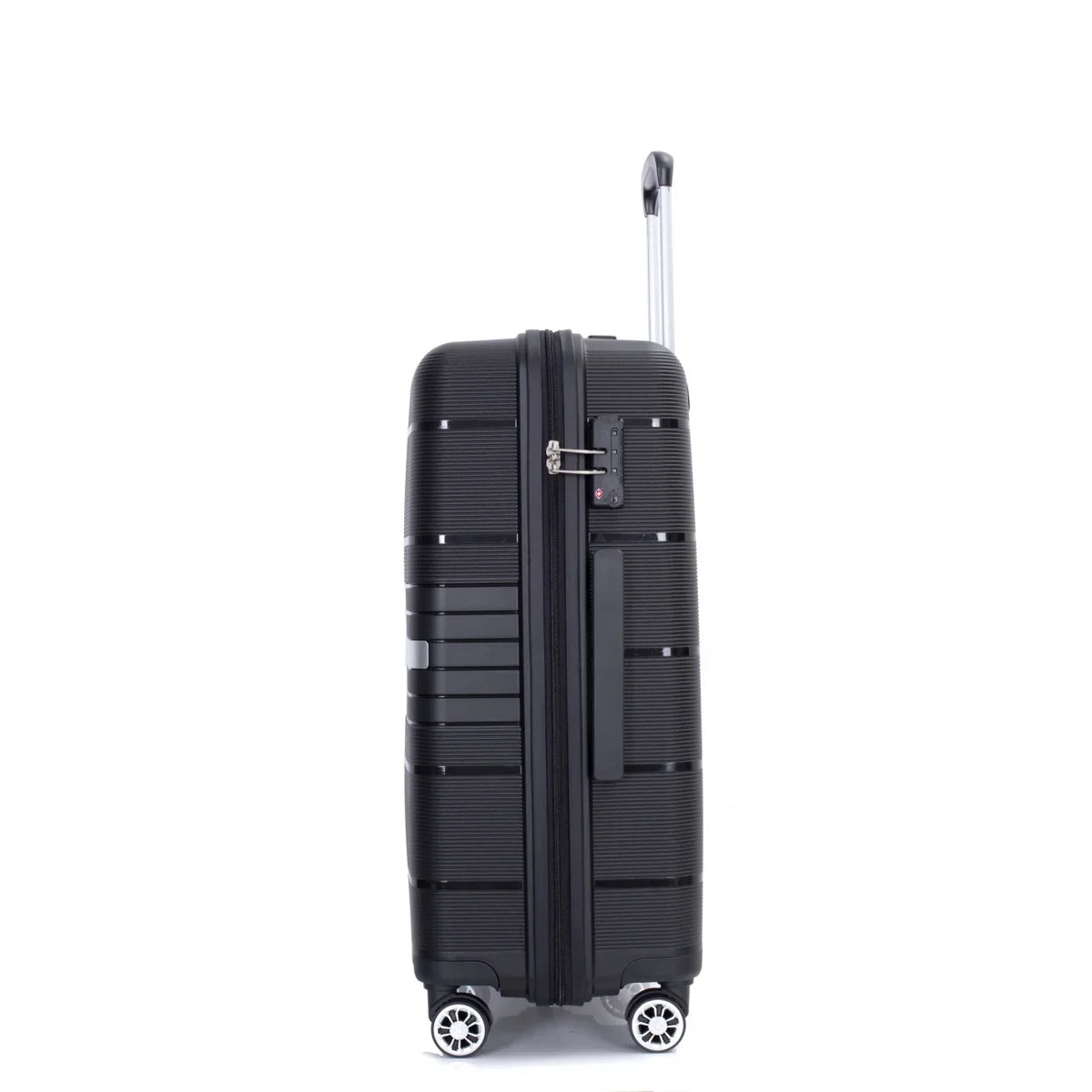 Lightweight PP Suitcase Sets with Spinner Wheels TSA Lock, Hardshell Luggage Sets for Travel Trips, 3-Piece Set (20in/24in/28in), Light Green