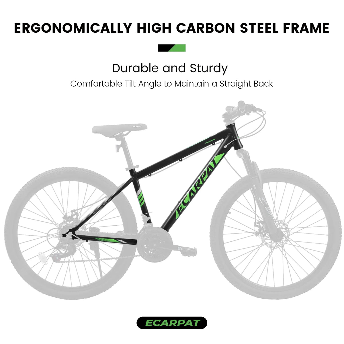 27" Mountain Bike, 21-Speed Dual Disc Brakes with Aluminum Frame �C Black