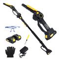 AOJA 2-in-1 Cordless Pole Saw & Mini Chainsaw,6 Inch Brushless Chainsaw with 2 x 2.0Ah Batteries,14.1 FT Max Reach Pole Saw for Tree Trimming, Wood Cutting
