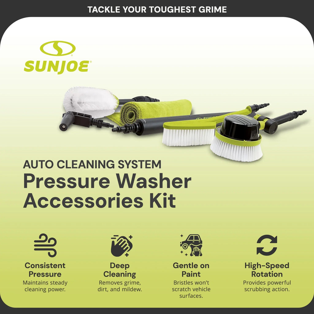 Sun Joe Electric Pressure Washer with Wheels and 3 Pack Pressure Washer Cleaner